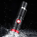 Aluminum USB Rechargeable Torch Outdoor Zoom LED Flashlights